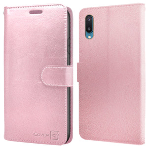 Samsung Galaxy A02 / Galaxy M02 Wallet Case - RFID Blocking Leather Folio Phone Pouch - CarryALL Series