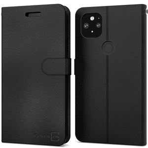 Google Pixel 5a Wallet Case - RFID Blocking Leather Folio Phone Pouch - CarryALL Series