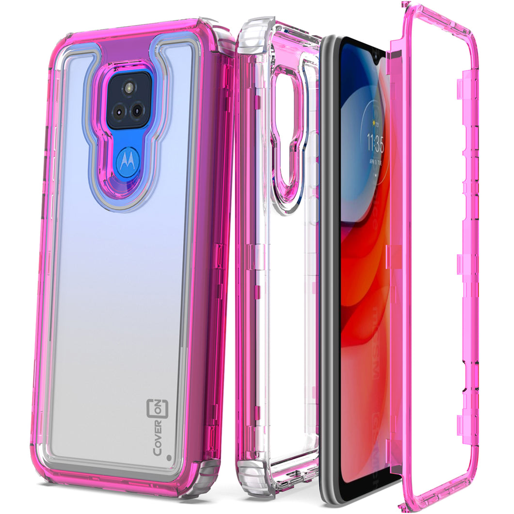 Motorola Moto G Play 2021 Clear Case - Full Body Tough Military Grade Shockproof Phone Cover