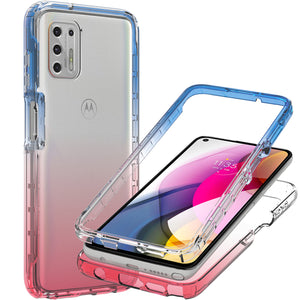 Motorola Moto G Stylus 2021 Clear Case Full Body Colorful Phone Cover - Gradient Series