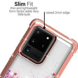 Samsung Galaxy S20 Ultra Case - Liquid Glitter TPU Phone Cover - Sparkle Series