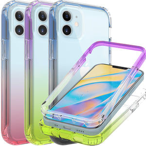 Apple iPhone 12 Mini Clear Case Full Body Colorful Phone Cover - Gradient Series