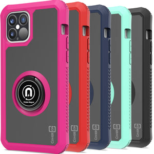 Apple iPhone 12 Pro Max Case - Clear Tinted Metal Ring Phone Cover - Dynamic Series