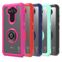 Load image into Gallery viewer, LG Tribute Monarch / Risio 4 / K8x Case - Clear Tinted Metal Ring Phone Cover - Dynamic Series
