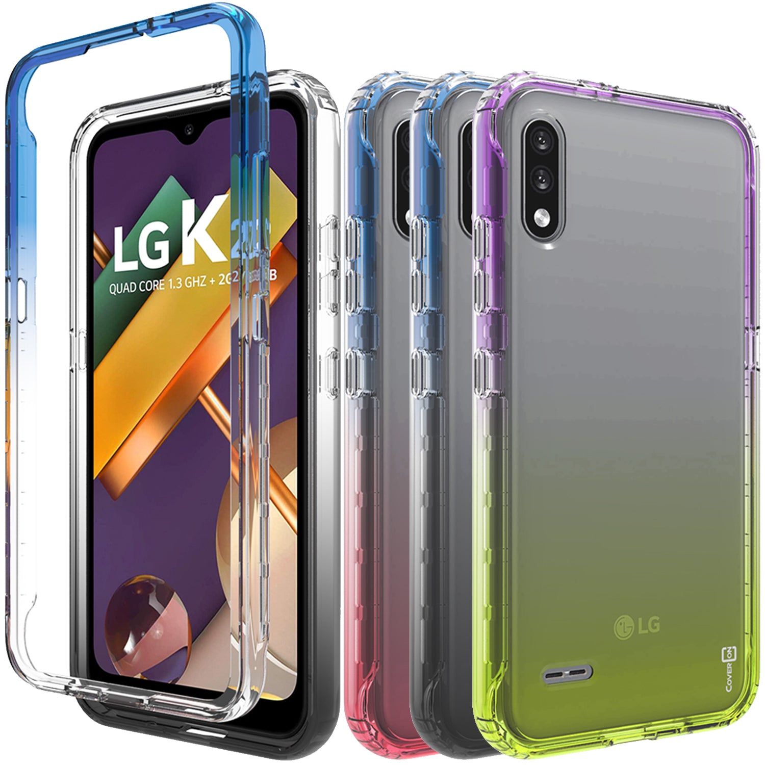 Heavy Duty Phone Case For LG K22 & K32 - 360?? Rotating Ring Stand With Magnetic Car Mount