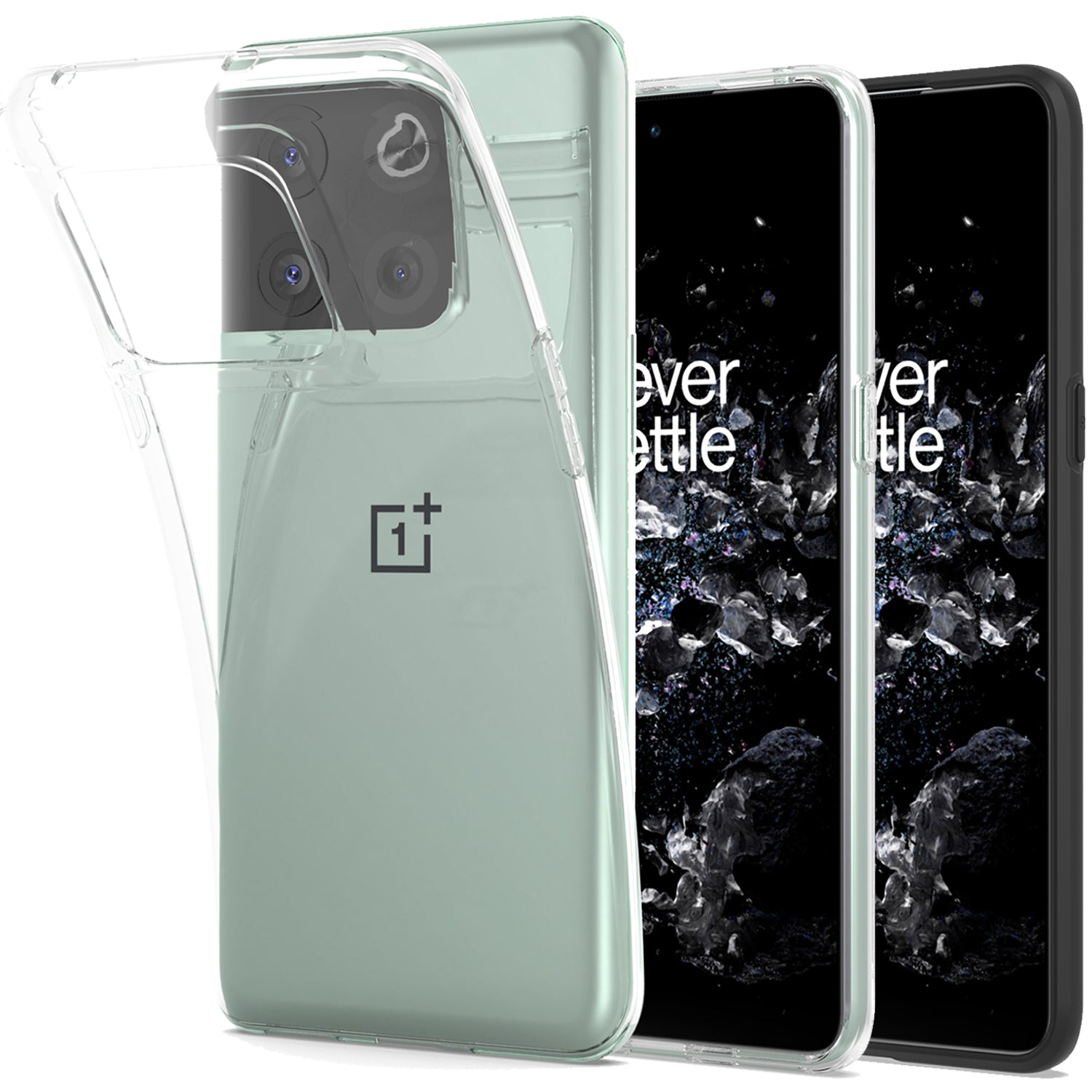 Custodia Oneplus 10t Trasparente MaiJin Custodia Per OnePlus 8 (6,55 Pollici) Morbido TPU Cover Cristallo Di Rocca Trasparente Anti Scivolo Protezione Posteriore Cover Custodia Sottile Trasparente
