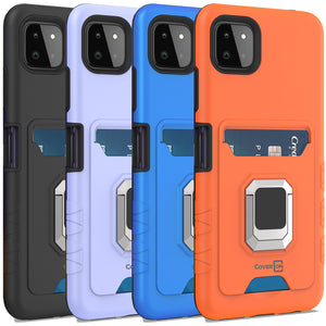 Samsung Galaxy A22 5G Case with Metal Ring - Card Series