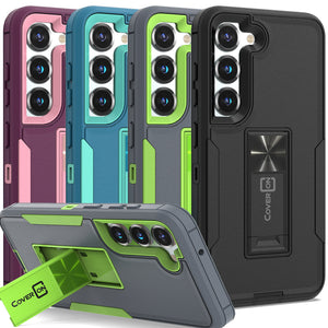 Samsung Galaxy S23+ Plus Case Heavy Duty Rugged Phone Cover w/ Kickstand