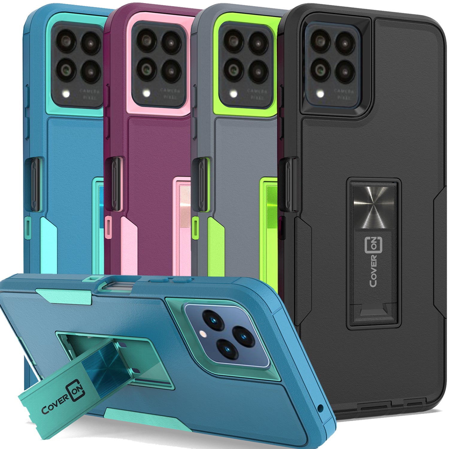T-Mobile Revvl 6 Pro 5G Case Heavy Duty Rugged Phone Cover w/ Kickstand T-Mobile Revvl 6 Pro 5G Case Heavy Duty Rugged Phone Cover w/ Kickstand