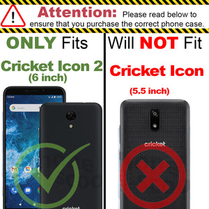 Cricket Icon 2 Case - Metal Kickstand Hybrid Phone Cover - SleekStand Series