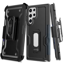 Load image into Gallery viewer, Samsung Galaxy S22 Ultra 5G Case - Heavy Duty Card Holder Belt Clip Holster Cover
