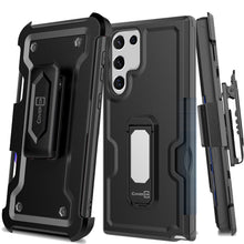 Load image into Gallery viewer, Samsung Galaxy S22 5G Case Holster Belt Clip Phone Cover w/ Card Holder &amp; Kick Stand
