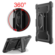 Load image into Gallery viewer, Samsung Galaxy S22+ Plus Case Holster Belt Clip Phone Cover w/ Card Holder &amp; Kick Stand
