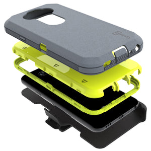 LG Tribute Monarch / Risio 4 / K8x Holster Case - Heavy Duty Shockproof Case with Belt Clip