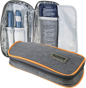 CoreLife Insulin Cooler Travel Case, Diabetic Medication Holder Bag and Organizer Kit with 2 Non-Sweat Ice Packs and Insulated Liner