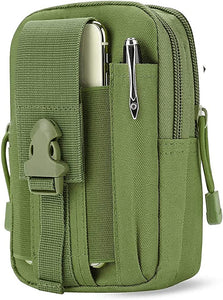 CoreLife Tactical Molle EDC Pouch Compact 1000D Multipurpose Nylon Utility Gadget Belt Waist Hiking Bag with Cell Phone Holster Holder Military Grade