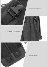 Load image into Gallery viewer, CoreLife Tactical Molle EDC Pouch Compact 1000D Multipurpose Nylon Utility Gadget Belt Waist Hiking Bag with Cell Phone Holster Holder Military Grade
