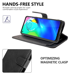 Motorola Moto E (2020) Wallet Case - RFID Blocking Leather Folio Phone Pouch - CarryALL Series