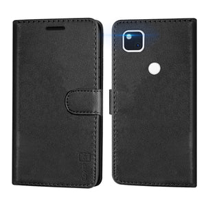 Google Pixel 4a Wallet Case - RFID Blocking Leather Folio Phone Pouch - CarryALL Series