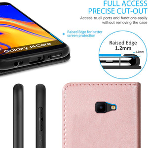 Samsung Galaxy J4 Prime / J4 Plus / J4 Core Wallet Case - RFID Blocking Leather Folio Phone Pouch - CarryALL Series