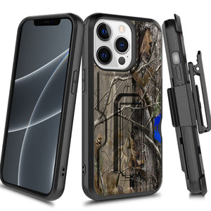 Apple iPhone 13 Pro Case - Heavy Duty Shockproof Holster Belt Clip Case