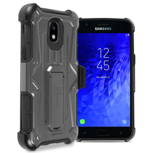 Samsung Galaxy J3 2018 / Express Prime 3 / J3 Star / J3 Prime 2 / Amp Prime 3 / Eclipse 2 / J3 Aura / J3 Orbit / Achieve Holster Case Spectra Series Protective Kickstand Phone Cover with Rotating Belt Clip
