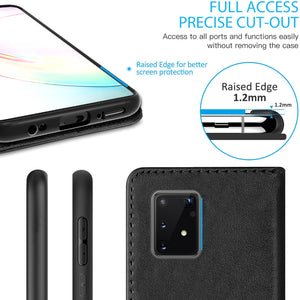 Samsung Galaxy S10 Lite / Galaxy A91 Wallet Case - RFID Blocking Leather Folio Phone Pouch - CarryALL Series