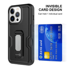 Load image into Gallery viewer, Apple iPhone 14 Pro Case Holster Belt Clip Phone Cover w/ Card Holder &amp; Kick Stand
