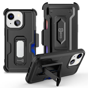 Apple iPhone 13 Mini Case - Heavy Duty Shockproof Holster Belt Clip Case