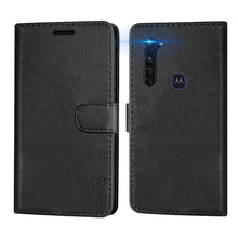 Load image into Gallery viewer, Motorola Moto G8 Power Wallet Case - RFID Blocking Leather Folio Phone Pouch - CarryALL Series
