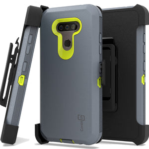 LG Harmony 4 / Premier Pro Plus / Xpression Plus 3 Holster Case - Heavy Duty Shockproof Case with Belt Clip