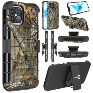 Apple iPhone 12 / iPhone 12 Pro Holster Case - Hybrid Case with Belt Clip - Explorer Series