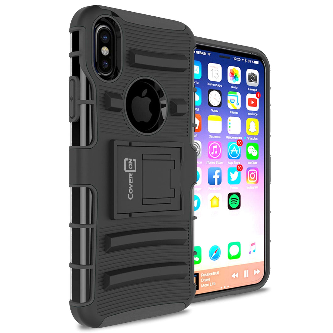 iPhone XS / iPhone X Holster Case - Hybrid Case with Belt Clip - Explorer Series