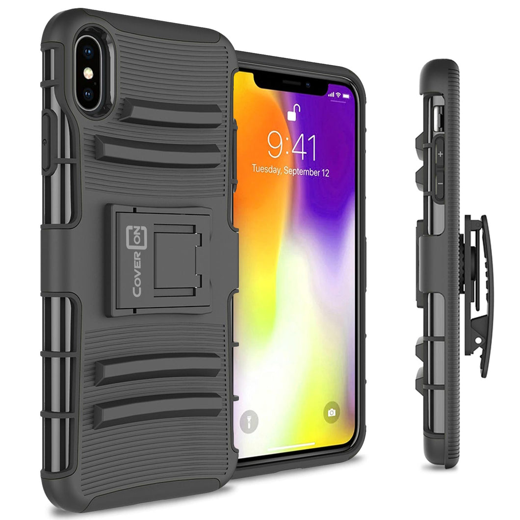 iPhone XS Max Holster Case - Hybrid Case with Belt Clip - Explorer Series