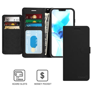 Apple iPhone 12 Pro Max Wallet Case - RFID Blocking Leather Folio Phone Pouch - CarryALL Series