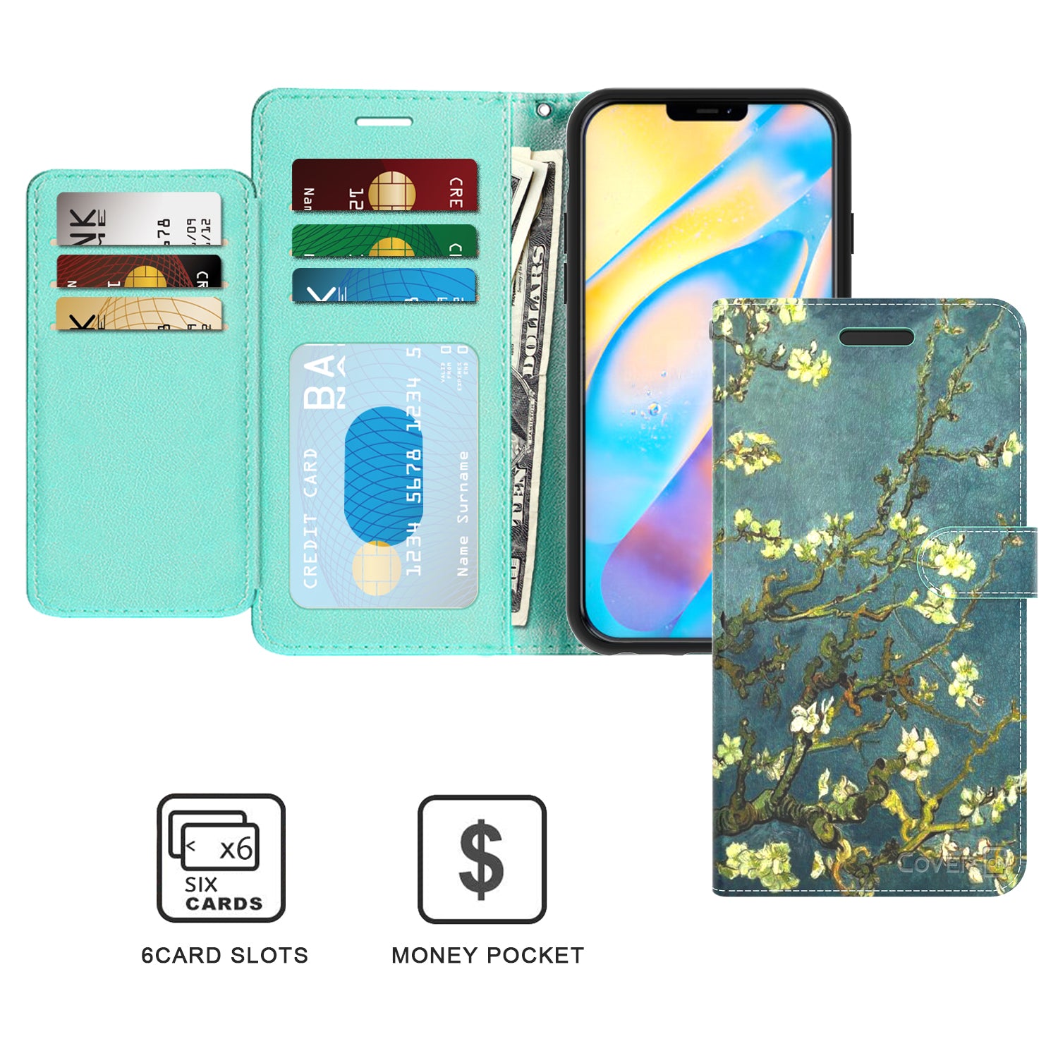 iPhone 12 Mini Folio Wallet Case - Park Ave
