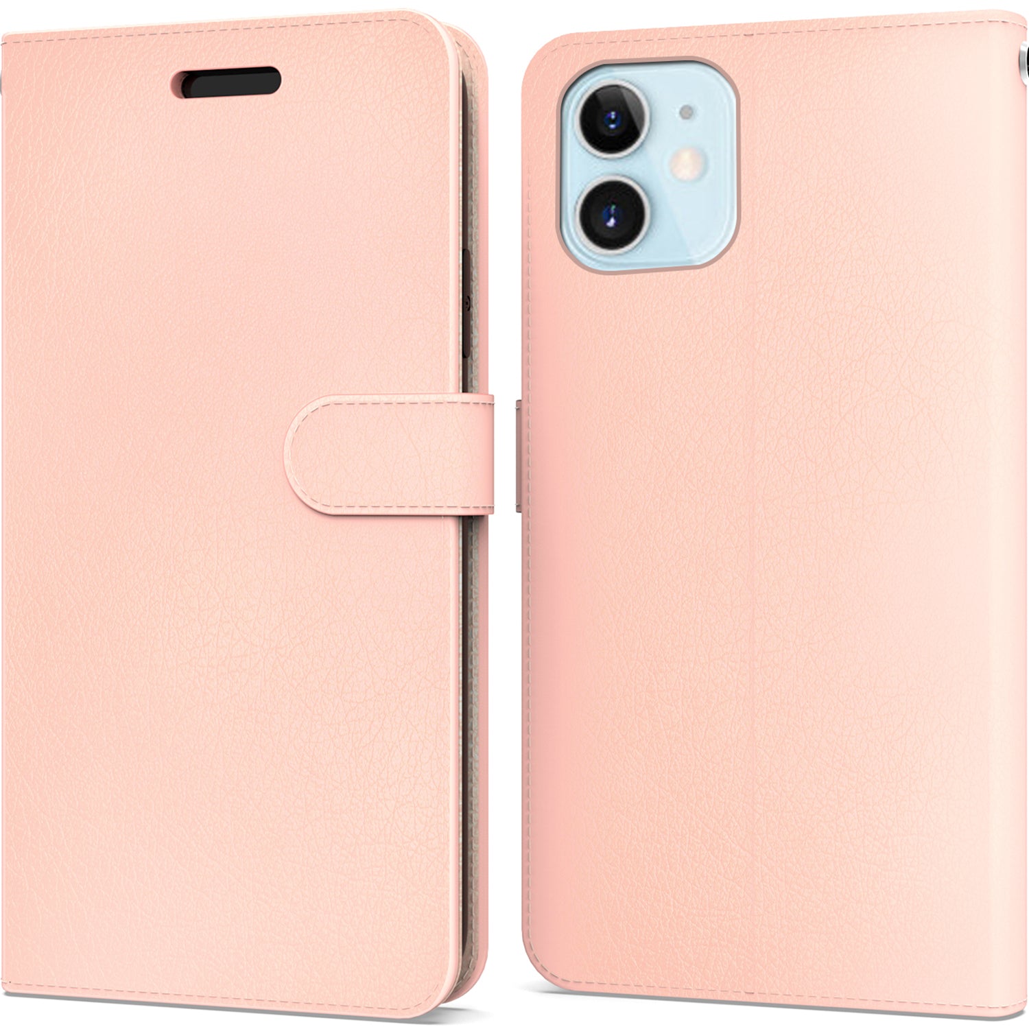 SHIELDON iPhone Mini 12 Leather Case, iPhone 12 Mini Folio Cover with  Magnetic Clasp Closure, Genuine Leather, RFID Blocking, Kickstand Phone  Case for
