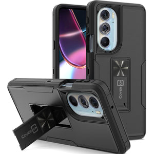 Motorola Edge+ Plus / Moto Edge 30 Pro Case Heavy Duty Rugged Phone Cover w/ Kickstand