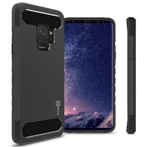 Samsung Galaxy S9 Case - Hybrid Phone Cover with Carbon Fiber Accents - Arc Series