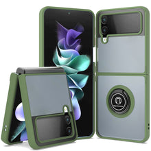 Load image into Gallery viewer, Samsung Galaxy Z Flip 4 Ring Case Clear Tinted Back Phone Cover
