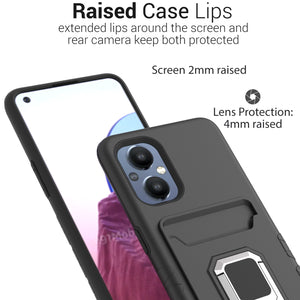 Oneplus Nord N20 5G Credit Card Holder Phone Case w/ Ring