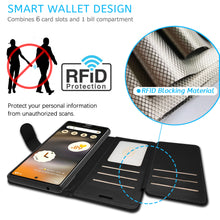 Load image into Gallery viewer, Google Pixel 6a Wallet Case RFID Blocking Leather Folio Phone Pouch
