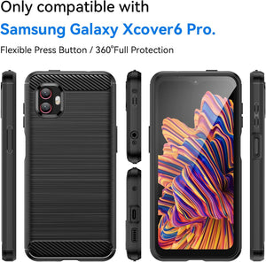 Samsung Galaxy XCover 6 Pro / XCover Pro 2 Case Slim TPU Phone Cover w/ Carbon Fiber