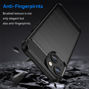 Apple iPhone 14 Plus Case Slim TPU Phone Cover w/ Carbon Fiber