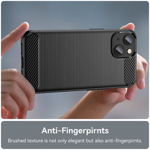 Apple iPhone 14 Case Slim TPU Phone Cover w/ Carbon Fiber