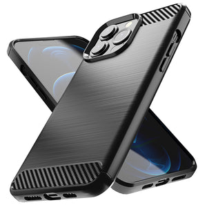 Apple iPhone 14 Pro Case Slim TPU Phone Cover w/ Carbon Fiber