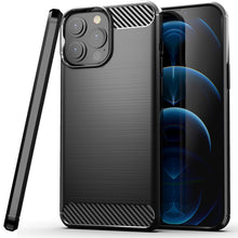Load image into Gallery viewer, Apple iPhone 14 Pro Case Slim TPU Phone Cover w/ Carbon Fiber
