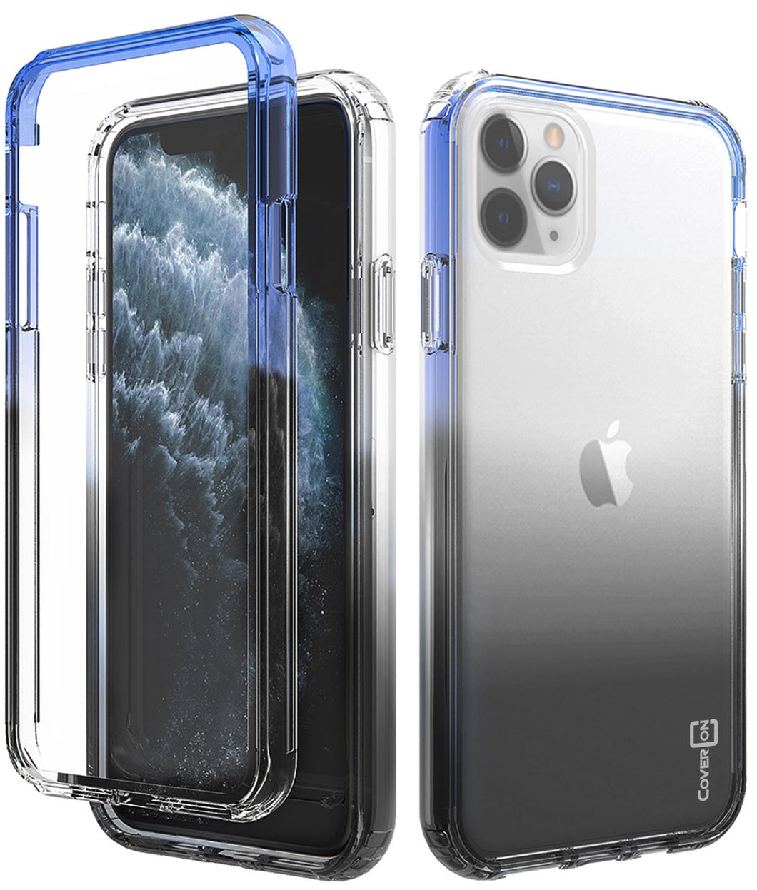 iPhone 11 Pro Max Clear Case - Full Body Colorful Phone Cover - Gradient Series