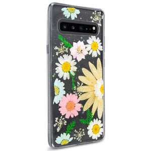 Samsung Galaxy S10 5G Flower Case Handmade Slim Fit TPU Phone Cover - Real Flower TPU Series