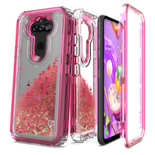 Load image into Gallery viewer, LG Aristo 5 / Aristo 5+ Plus Clear Liquid Glitter Case -  Full Body Tough Military Grade Shockproof Phone Cover
